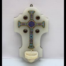 10" Marble & Enamel Holy Water Font SKU C421-1202